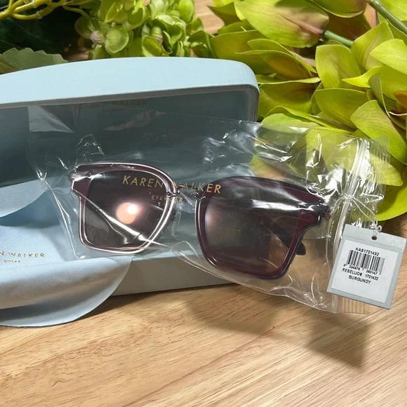 Karen Walker Rebellion Burgundy 49mm sunglasses Brand New Authentic Karen Walker Sunglasses Rebellion  main image 2